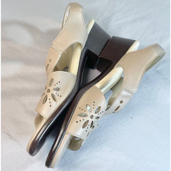 SAS Tripad Comfort Womens Size 7.5N Beige Sandals Leather Sunburst Cushioned - Picture 7 of 10